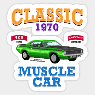 Classic Muscle Car Hot Rod Racing Garage Novelty Gift Sticker